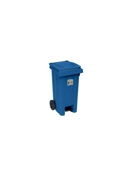 BIDONE 25703 CARRELLATO 120LT C/PED BLU