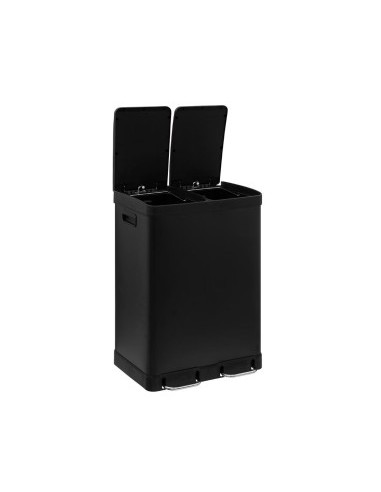 PATTUMIERA DOPPIA 186157B ARIANE 30+30LT INOX NERO