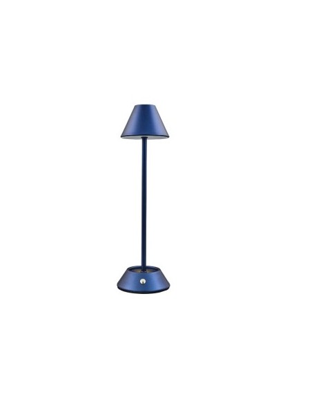 LAMPADA BLU CONO ALTA TOUCH METALLO