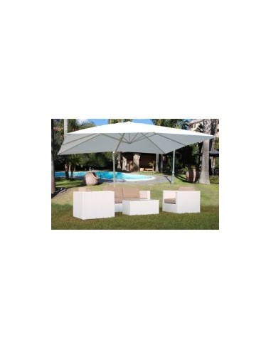 OMBRELLONI: vendita online OMBRELLONE SENSO SALMAR 3X3 METRI BIANCO IN ALLUMINIO (NO BASE) in offerta
