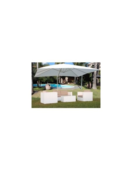 OMBRELLONI: vendita online OMBRELLONE SENSO SALMAR 3X3 METRI BIANCO IN ALLUMINIO (NO BASE) in offerta