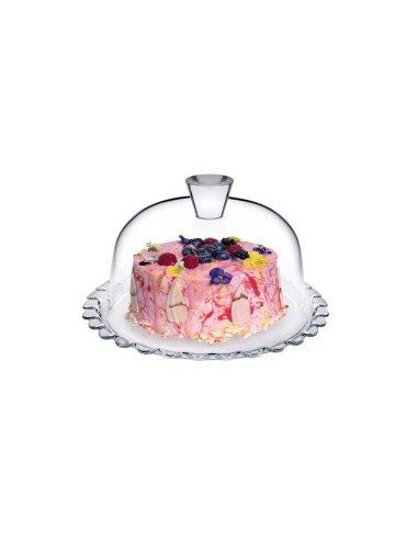 ALZATE-PORTATORTE-ESPOSITORI: vendita online VASSOIO CON CUPOLA PETITE PATISSERIE PASABAHCE in offerta