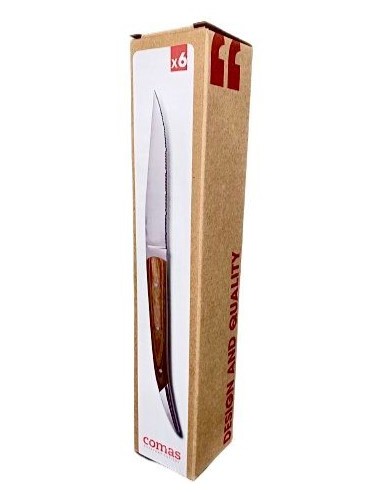 COLTELLI BISTECCA: vendita online COLTELLO DA BISTECCA NICOLAS HQ COMAS INOX 18% MANICO IN LEGNO in offerta