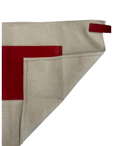 GREMBIULI: vendita online GREMBIULE WOSDE BEIGE E ROSSO FUOCO SENZA PETTORINA in offerta