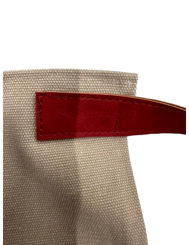 GREMBIULI: vendita online GREMBIULE WOSDE BEIGE E ROSSO FUOCO SENZA PETTORINA in offerta