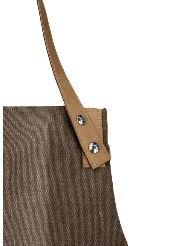 GREMBIULI: vendita online GREMBIULE WOSDE MARRONE E SABBIA CON PETTORINA CM 57x80 in offerta