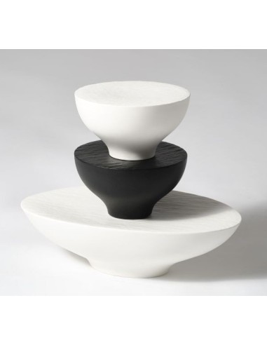 ACCESSORI: vendita online ALZATINA CIRCOLARE COMAS NERA IN PORCELLANA 15,5 X 8,4 CM in offerta