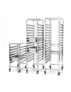 CARRELLI PORTATEGLIE-PIATTI: vendita online CARRELLO PORTATEGLIE 7 RIPIANI GN 1/ 1 ACCIAIO INOX HENDI in offerta 2