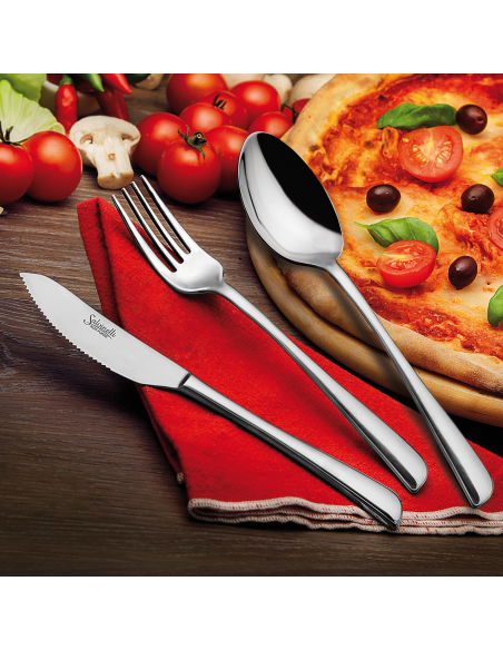 COLTELLI TAVOLA: vendita online COLTELLO DA PIZZA FORGIATO SALVINELLI PERPIZZA CONF. 12 PEZZI INOX in offerta