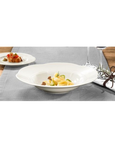 PIATTI: vendita online PIATTO FONDO HOTEL VERSAILLES CM.23 SELTMANN PORCELLANA PANNA DIAMANT in offerta