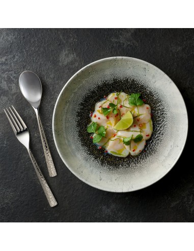 PIATTI: vendita online PIATTO FONDO CHURCHILL FUSION QUARTZ BLACK IN PORCELLANA 24,8 CM in offerta