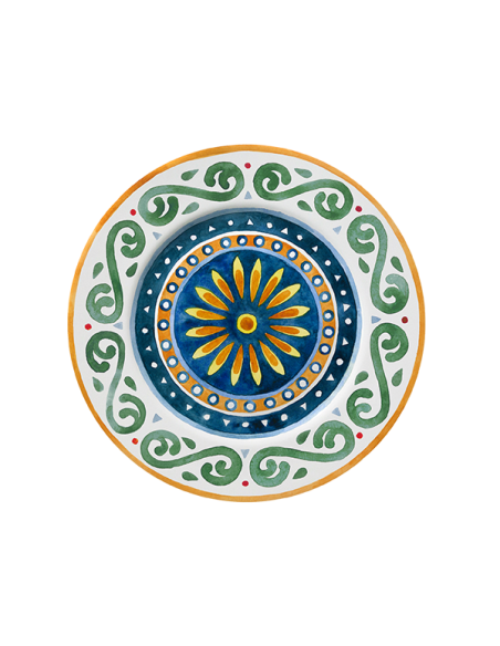 PIATTI: vendita online PIATTO PIANO 28 CM CAPRI ISCHIA PORCELLANA SATURNIA in offerta
