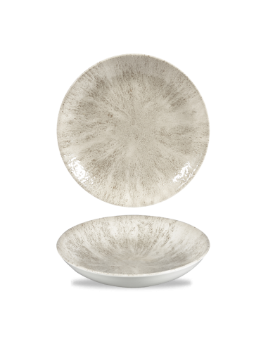 PIATTI: vendita online PIATTO FONDO TONDO CHURCHILL STONE AGATE PORCELLANA GRIGIO CM.25 in offerta