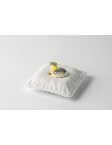 PIATTI: vendita online PIATTO CUSCINO AZIONI SUMISURA ROYALE BIANCO IN PORCELLANA in offerta