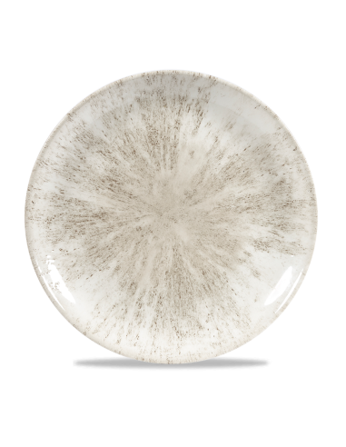 PIATTI: vendita online PIATTO PIANO TONDO STONE AGATE GRIGIO CHURCHILL PORCELLANA CM.28 in offerta