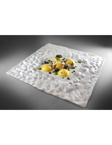 PIATTI: vendita online PIATTO QUADRO SMALTATO MATERIA SUMISURA ROYALE PORCELLANA 23 CM in offerta
