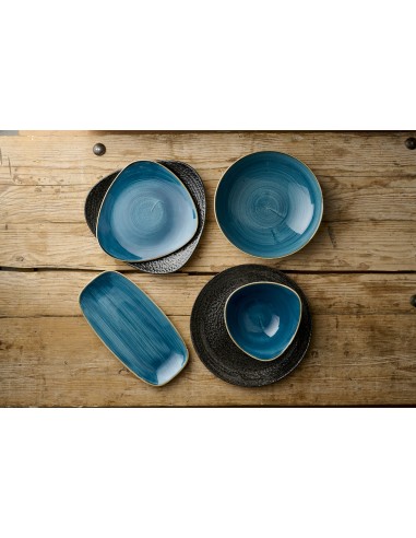 PIATTI: vendita online PIATTO FONDO TONDO PASTABOWL CHURCHILL STONECAST BLU PORCELLANA CM. 24 in offerta