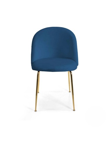 SEDIE - POLTRONE: vendita online SEDIA MICHELLE BLU / ORO POPOLO HOTELLERIE 50 CM X 57 CM X 80,5 CM in offerta