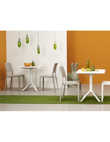 CONTRACT: vendita online ECO TAVOLO COMPLETO DI PIANO LISCIO CM 70X70 FISSO LINO SCAB in offerta