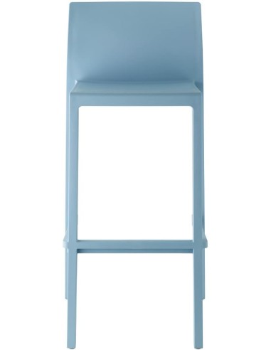 SGABELLI: vendita online SGABELLO KATE AZZURRO H.75 CM IN TECNOPOLIMERO CON SCHIENALE SCAB in offerta