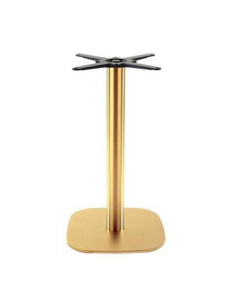 BASI TAVOLO: vendita online BASAMENTO QUADRATO H.73 TIFFANY EFFETTO OTTONE SATINATO CM.50X50 SCAB in offerta