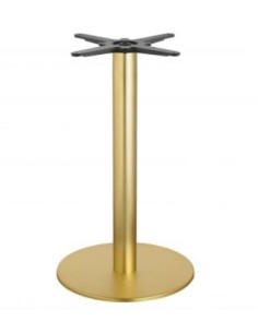 BASI TAVOLO: vendita online BASE TAVOLO TONDA TIFFANY ALTEZZA 73 CM IN ACCIAIO EFFETTO OTTONE SATINATO SCAB in offerta