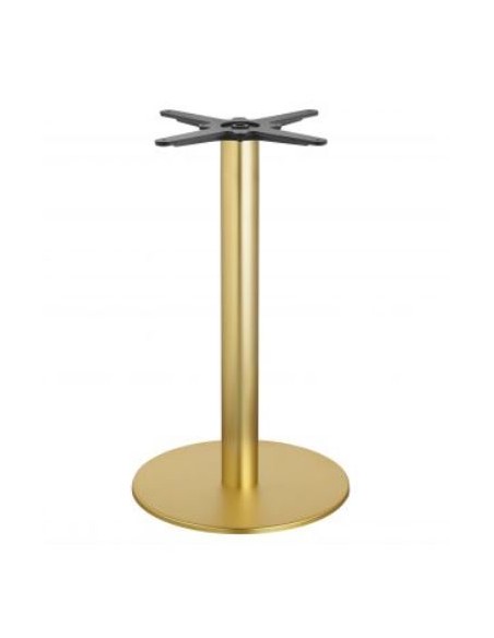 BASI TAVOLO: vendita online BASE TAVOLO TONDA TIFFANY ALTEZZA 73 CM IN ACCIAIO EFFETTO OTTONE SATINATO SCAB in offerta