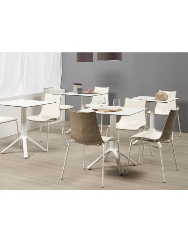 SEDIE - POLTRONE: vendita online SEDIA ZEBRA BICOLORE 4 GAMBE BIANCHE RETRO TORTORA SEDUTA BIANCO SCAB in offerta