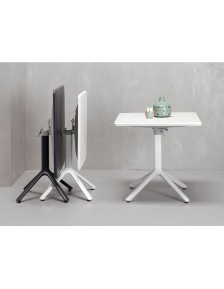 TAVOLI: vendita online ECO TAVOLO COMPLETO DI PIANO LISCIO RIBALTABILE 70X70 TORTORA in offerta