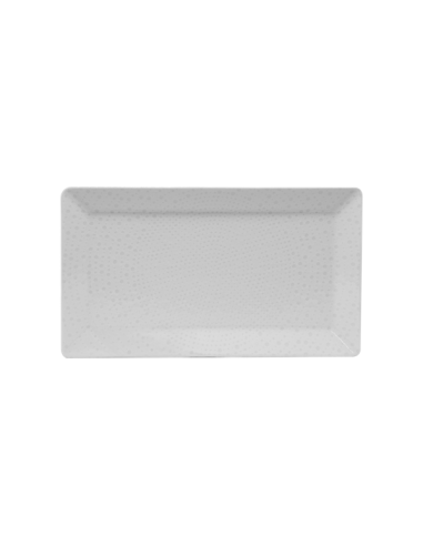 PIATTI: vendita online PIATTO RETTANGOLARE CM.29X17,5 NAIL BIANCO KIMI PORCELLANA SATURNIA in offerta