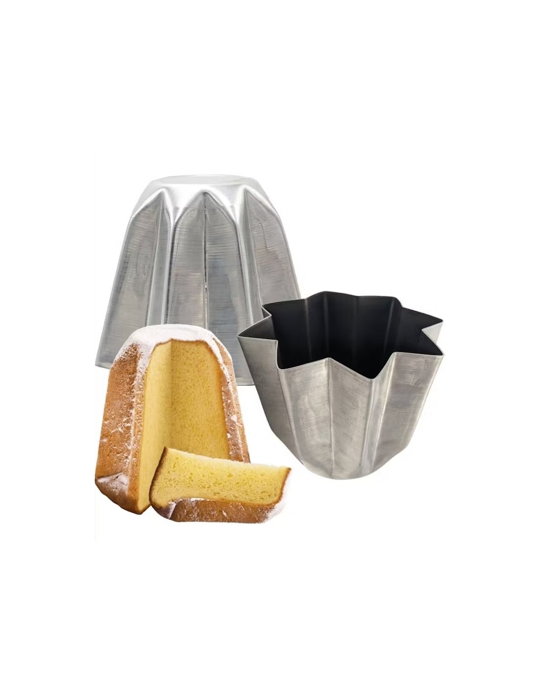 STAMPI FESTIVI: vendita online FORMA PANDORO 1 KG ALLUMINIO CM.23X17H LIOTTI in offerta