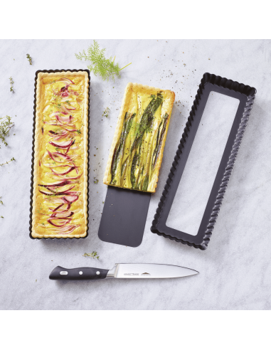 TORTIERE: vendita online TORTIERA FONDO MOBILE FESTONATA PADERNO 32 X 11 ALTEZZA 2,5 CM ACCIAIO in offerta