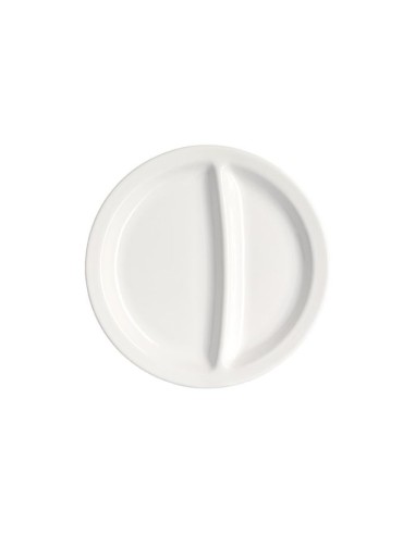 PIATTI: vendita online PIATTO BIS 2 SCOMPARTI TONDO 26,5CM ANTIPASTIERA NAPOLI BIANCO PORCELLANA SATURNIA in offerta