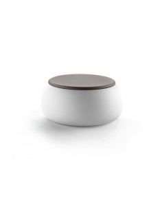 TAVOLI: vendita online PIANO TONDO PLUST IN POLIETILENE TORTORA CM. 63X2,5H PER BASE T BALL in offerta 2