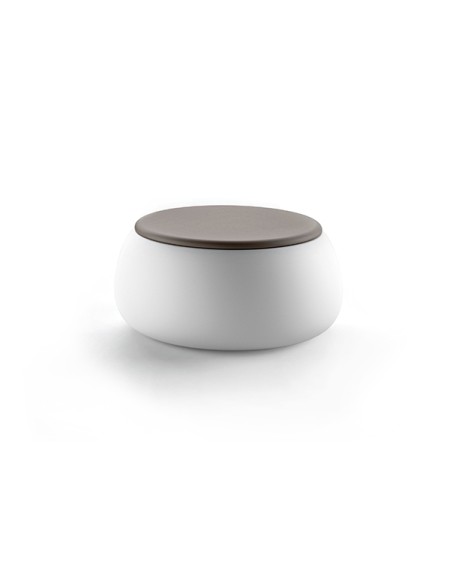 TAVOLI: vendita online PIANO TONDO PLUST IN POLIETILENE TORTORA CM. 63X2,5H PER BASE T BALL in offerta