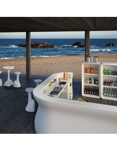 DRINK STATION-POSTAZIONI BAR: vendita online BANCONE BAR NEUTRO MODULARE BARTOLOMEO PLUST OUTDOOR CM.160X70X110H in offerta