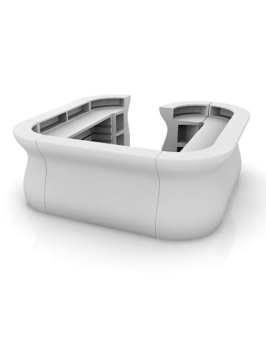 DRINK STATION-POSTAZIONI BAR: vendita online BANCONE BAR NEUTRO MODULARE BARTOLOMEO PLUST OUTDOOR CM.160X70X110H in offerta