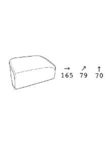 SALOTTINI: vendita online SOFA SETTEMBRE SABBIA PLUST INDOOR/OUTDOOR CM.169 H.39 in offerta