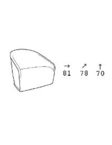 SEDIE-POLTRONE: vendita online POLTRONA SABBIA SETTEMBRE PLUST INDOOR/OUTDOOR H.39CM in offerta