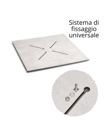 PIANI HPL: vendita online PIANO TAVOLO IN HPL CM 79X79 MM.10 CEMENTO CORPO NERO RESISTENTE MAFILPLAST in offerta