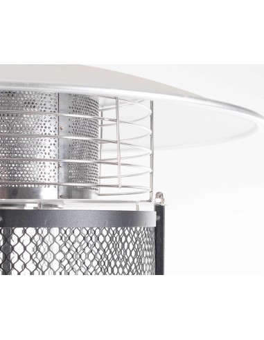 STUFE E RISCALDATORI: vendita online SCALDAPATIO STUFA A GAS CILINDRICO BIZZOTTO NERO ALTO 180 CM ACCIAIO INOX in offerta