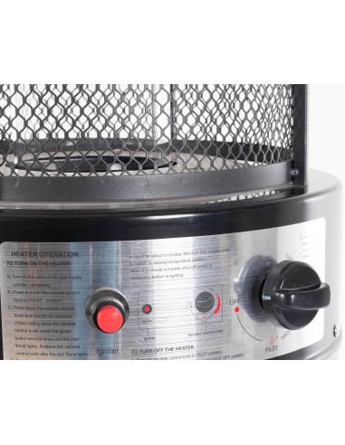 STUFE E RISCALDATORI: vendita online SCALDAPATIO STUFA A GAS CILINDRICO BIZZOTTO NERO ALTO 180 CM ACCIAIO INOX in offerta