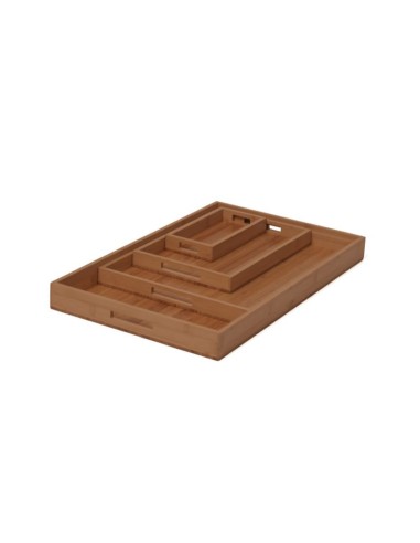 VASSOI-TAGLIERI LEGNO: vendita online VASSOIO BORDATO COMAS LEGNO DI BAMBOO 20 CM X 10 CM X 3 CM in offerta