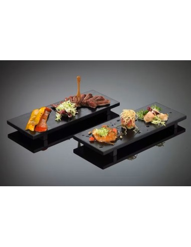 VASSOI-TAGLIERI LEGNO: vendita online VASSOIO SUSHI NERO LEONE LEGNO DI BAMBOO 30 X 11 X ALTEZZA 2,5 CM in offerta