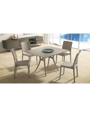 SEDIE-POLTRONE: vendita online SEDIA FLORA IN PLASTICA 52X46X86 CM TORTORA ARETA in offerta