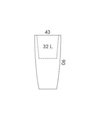 VASI-FIORIERE: vendita online VASO CONICO Ø43 H 90CM TALOS ANTRACITE NICOLI in offerta