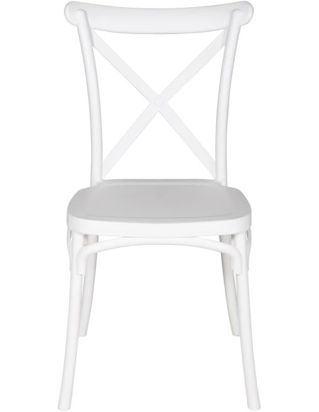 SEDIE-POLTRONE: vendita online SEDIA CROSS BIANCA VERDELOOK IMPILABILE IN POLIPROPILENE 47 X 48 X 90 CM in offerta