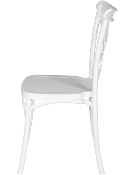 SEDIE-POLTRONE: vendita online SEDIA CROSS BIANCA VERDELOOK IMPILABILE IN POLIPROPILENE 47 X 48 X 90 CM in offerta
