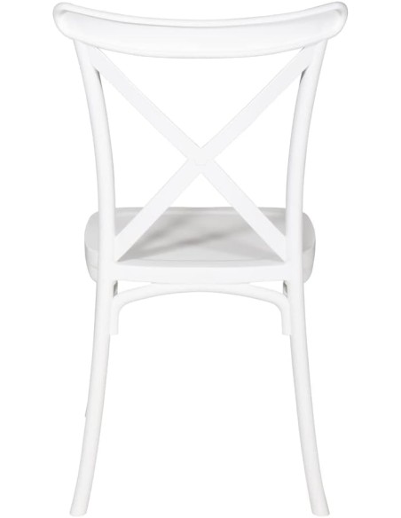 SEDIE-POLTRONE: vendita online SEDIA CROSS BIANCA VERDELOOK IMPILABILE IN POLIPROPILENE 47 X 48 X 90 CM in offerta
