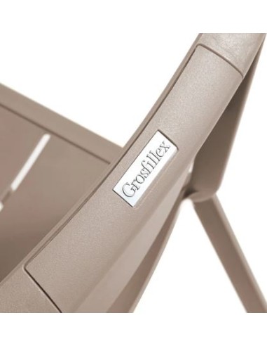 SEDIE-POLTRONE: vendita online SEDIA CANNES LINO HAVANA IMPILABILE GROSFILLEX in offerta